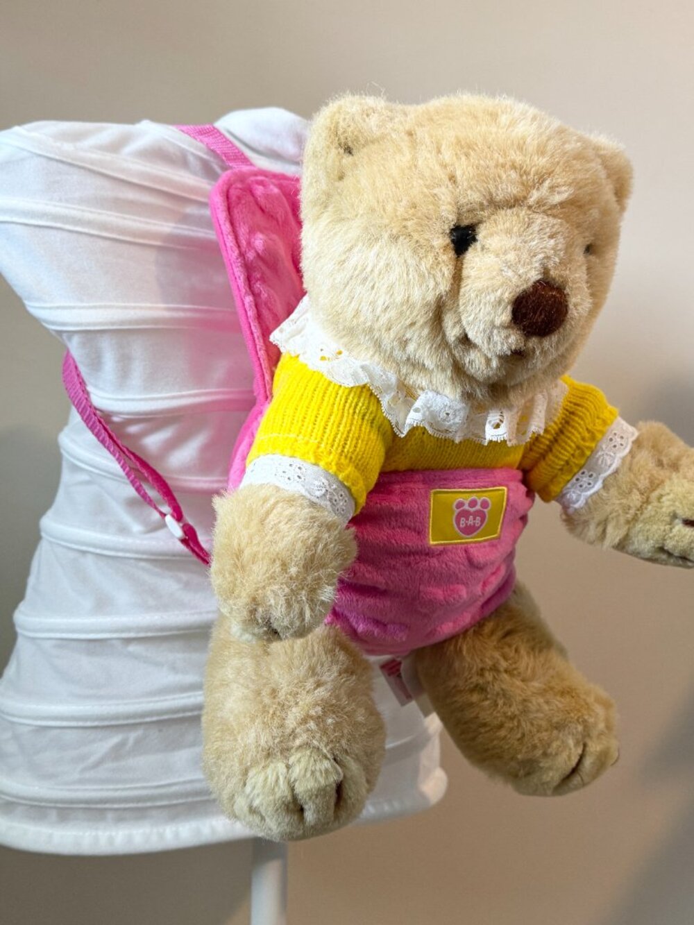Build-a-Bear CARRIER Pink Plush Animal Holder Tail Hole Adjust Straps BAB 2018